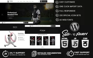Baseballen - Baseball Club WordPress Theme - TemplateMonster