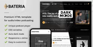 Bateria - Podcast HTML Site Template