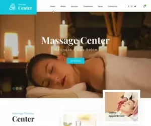 Beauty Spa WordPress Theme for salons and spa sites - Massage Center