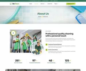 BeClean - Cleaning Service Company Elementor Pro Template Kit
