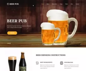 Beer and Pub WordPress theme for brewery winery and pub joints - SKT