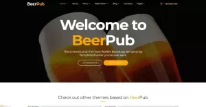 BeerPub - Food and Restaurant Multipage Website Template