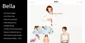 Bella - Responsive Premium Fashion eCommerce and Blog HTML5 Template