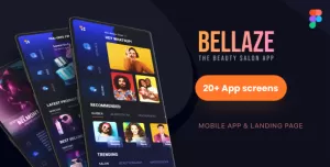 BELLAZE  Salon Service and Shop Mobile UI Template