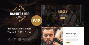 Berger  Barbershop and Hairdresser + Tattoo Salon WordPress Theme