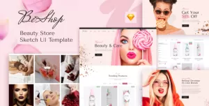 BeShop - Beauty Store Sketch UI Template