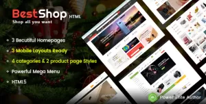 BestShop - Top MultiPurpose HTML Template With Mobile Layouts