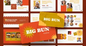 Big Bun Retro Food Festival PowerPoint Template