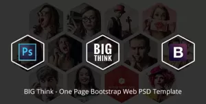 BIG Think One Page Bootstrap Web PSD Template