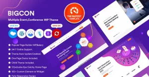 Bigcon - Multiple Event,Conference And Meetup WordPress Theme