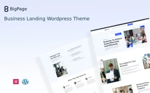 Bigpage - Business Landing Wordpress Theme - TemplateMonster
