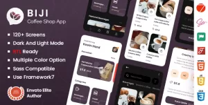 Biji - Coffee Shop Mobile App Framework7 Template