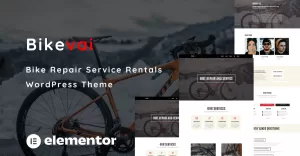 Bikevai - Bike Repair Services One Page WordPress Theme