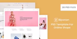 Biponon - PSD Template For Online Shops