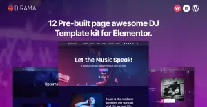 Birama - DJ Music Elementor Template Kit - TemplateMonster