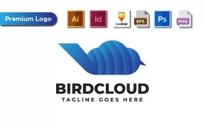 Bird Cloud Logo Template  Perfect For Many Kinds Of Businesses