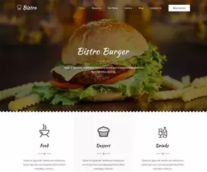 Bistro  Food WordPress theme for restaurant cafe chef recipes caterers
