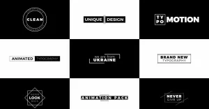 Black & White Titles V.2 - Multipurpose After Effects Templates