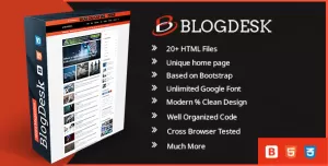 BlogDesk Business Responsive Magazine Template