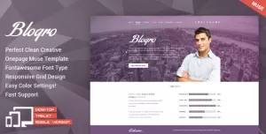 Blogro - One Page Personal Muse Templates