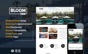 Bloom Inn  Hotel, Restaurant and Resort Website Template