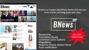 Bnews - News, Blog and Magazine WordPress Theme - Themes ...