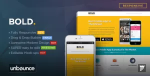 BOLD - Unbounce App Landing Page Template