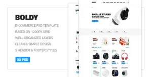 Boldy — Multipurpose Clean and Simple eCommerce PSD Theme