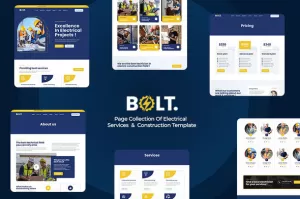 Bolt - Electrical Services & Construction Elementor Template Kit