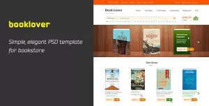 Booklover is PSD Template