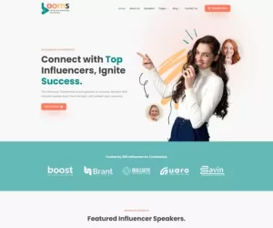 Booms - Influencer Marketing Conference Elementor Template Kit