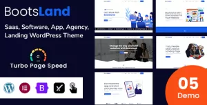 Bootsland - SaaS, Software, Agency, App WordPress Theme