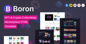 Boron - NFT Marketplace Bootstrap HTML Website Template
