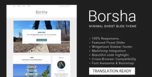 Borsha - Responsive Minimal Ghost Theme