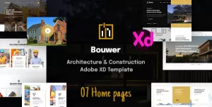 Bouwer - Interior Design & Architecture Construction Adobe XD Template