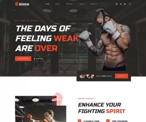 Boxen - Boxing School & Martial Arts Elementor Template Kit