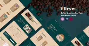 Brew Coffee - Coffee Shop and Coffee Beans WordPress Landing Page
