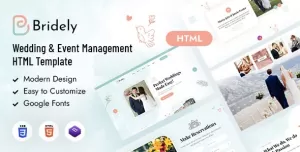 Bridely  Wedding & Event Management HTML Template
