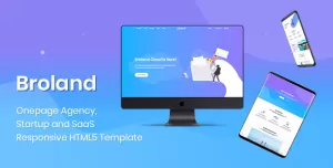 Broland - One page SaaS, Agency and Start up HTML Template