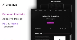 Brooklyn - Personal Portfolio PSD Template - TemplateMonster