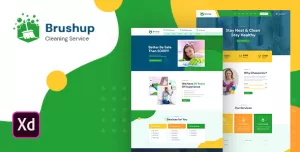 Brushup - Cleaning Company Adobe XD Template