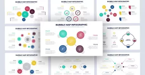 Bubble Map Infographic PowerPoint Template - TemplateMonster