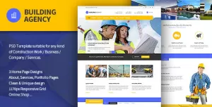 Building Agency -  Blog and Shop PSD