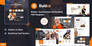 Buldex -Construction and Building PSD Template.