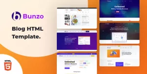 Bunzo - Blog Bootstrap 5 HTML Template