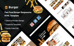 Burgar – Fast Food Burger Website Template - TemplateMonster