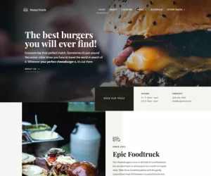 Burger Food Truck - Popup Restaurant Elementor Template Kit