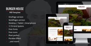 BurgerHouse – Restaurant – Responsive PSD Template
