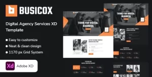Busicox - Multi-Purpose Business & Digital Agency Xd Template