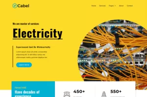 Cabel - Electricity Services Elementor Template Kit
